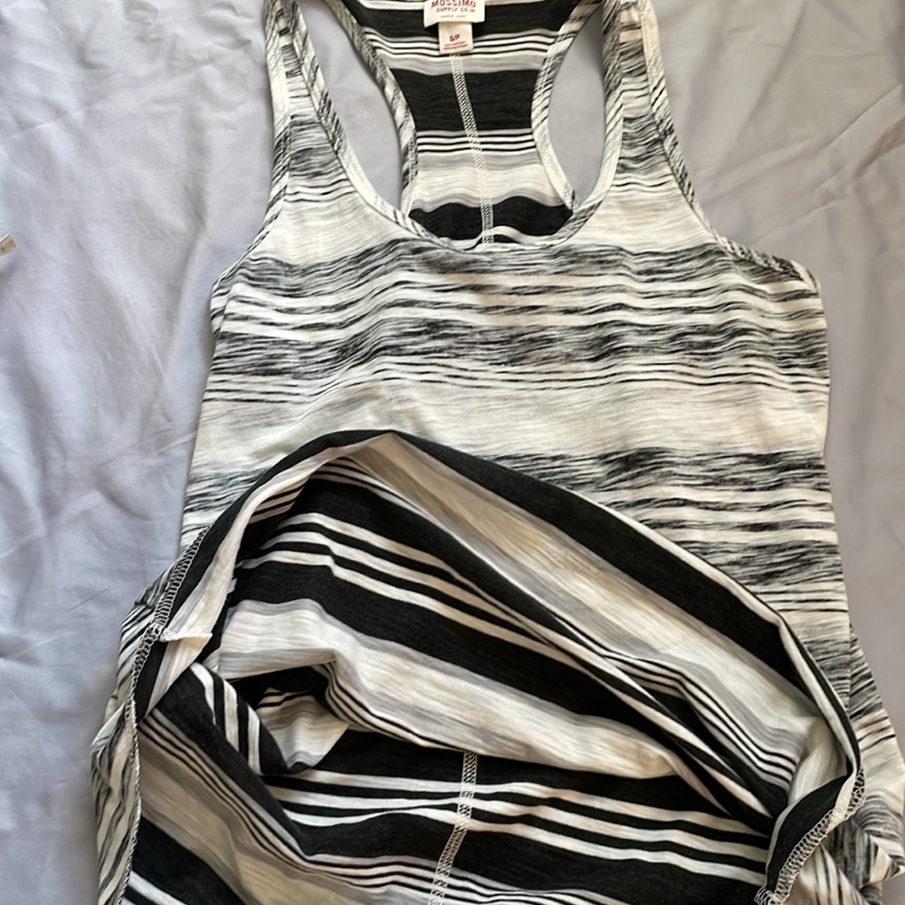 Mossimo Supply Co. racerback womens tank | black and white | size small - Picture 4 of 8